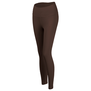 进口面料瑜伽裤高腰提臀健身裤女紧身打底运动瑜伽服66尼龙哑光