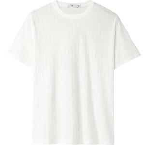 HLA/海澜之家圆领丝光春夏季时尚简约纯色短袖T恤上衣男装