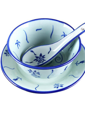 仿古怀旧陶瓷葵斗碗碗大排档饭碗