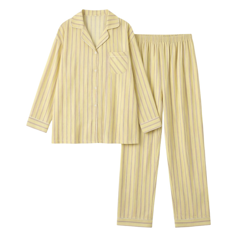 小清新纯棉撞色条纹可外穿家居服