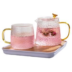 茶壶玻璃花茶壶女士茶水分离煮茶器泡茶杯子套装高颜值一人用茶具