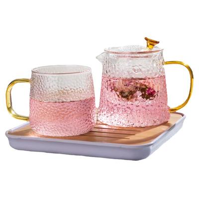 玻璃花茶壶高颜值茶水分离茶具