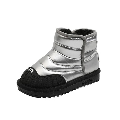 冬季儿童皮面防水雪地靴2021年