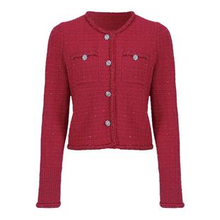 Migaino曼娅奴女装2025早春新款气质小香风外穿新装针织开衫