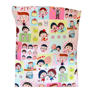 樱桃小丸子卡通束口袋抽拉绳收纳袋可爱便携卫生棉巾零钱手机包