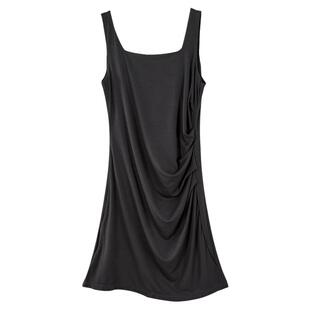 夏季新款纯白包臀裙子方领修身褶皱背心连衣裙中长款纯色简约打底