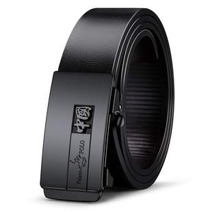 保罗皮带男款真皮自动扣内穿式腰带纯牛皮男式休闲时尚简约裤带潮