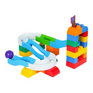 皇室玩具轨道滚球积木儿童拼装大颗塑料搭建玩具爱婴室门店同款