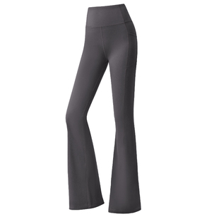 喇叭裤瑜伽裤女微喇高腰休闲直筒长裤子紧身健身裤加绒款显瘦跳舞