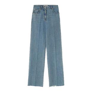 RECTO 秋冬新款女士时尚休闲直筒高腰牛仔裤银泰百货