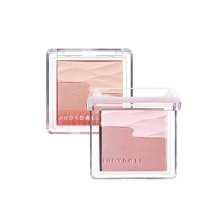 judydoll橘朵水缎光腮红盘双色腮红膏膨胀收缩奶杏色灰粉紫色提亮