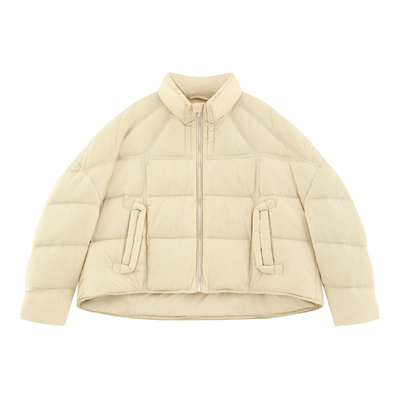 短款廓形白鸭绒面包羽绒服