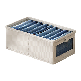 拍1发4衣服收纳筐神器布艺装衣物衣柜分层收纳箱家用框裤子整理盒