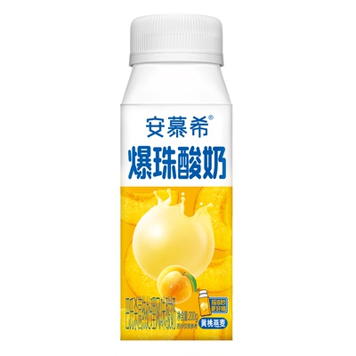 【U先派样】伊利旗舰店安慕希黄桃燕麦爆珠酸奶200g*1瓶