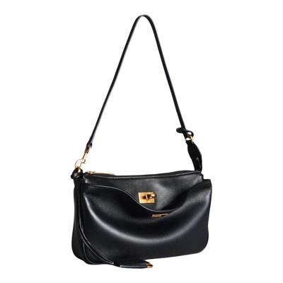 金妍里外全皮rodeo锁扣腋下包