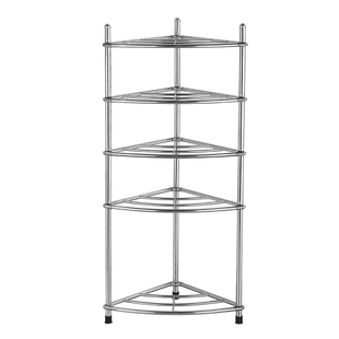 不锈钢脸盆架 浴室厨房卫生间置物架杂物收纳架 落地转角洗脸盆架