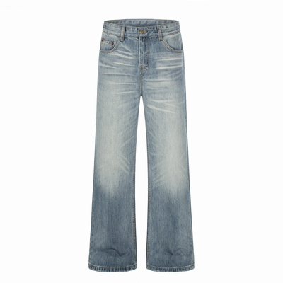 HY711水洗冰蓝飘逸猫须A字牛王