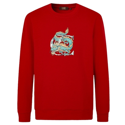 CavalliClass龙年印花长袖卫衣