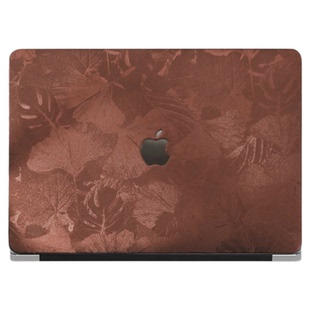 雷雕皮革红棕苹果电脑保护套适用于MacBookProM4 142024MacBookM1Pro13Air13MacBookM2M3Air15Mac独特电脑壳