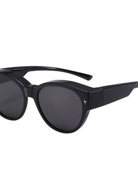 猫眼墨镜可套近视镜女款方圆脸