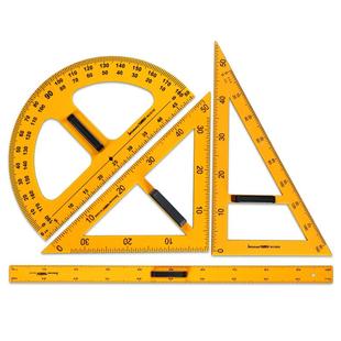 金丝猴教师用三角板圆规尺子米尺套装数学老师教学教师制图绘图专用磁性教具透明塑料三角尺量角器一米直尺