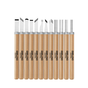 德力西雕刻刀手工篆刻刀硬木木头葫芦橄榄核木雕美工雕刻刀套装