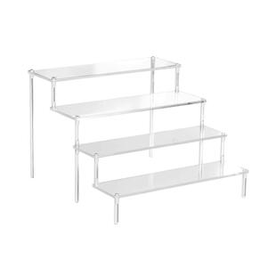 亚克力盲盒手办阶梯展示架泡泡玛特popmart收纳置物架公仔小摆件展示柜展示架透明展示盒子