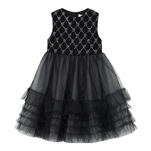 RBIGX瑞比克童装冬季新款女童蓬松立体设计感网纱连衣裙