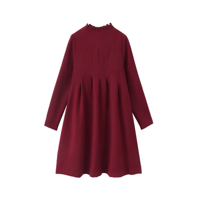 孕妇装2025新款红色连衣裙