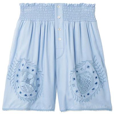 SNIDEL镂空舒适松紧带短裤睡裤