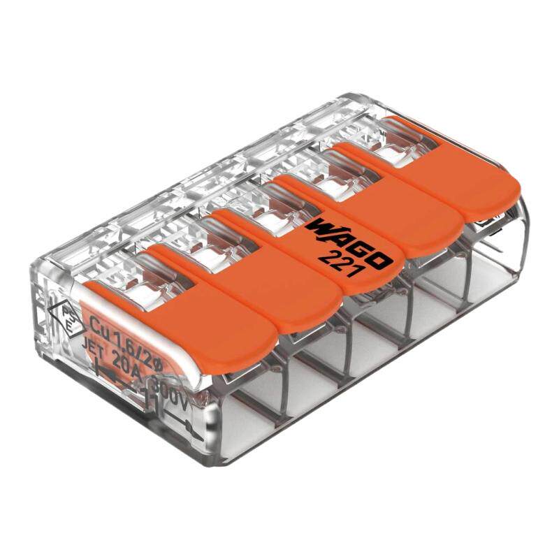 WAGO万可接线端子导线连接器221-2411/412/413/415电气控制柜配件