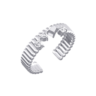 ATELIERSO 26SS碎克拉圆柱戒指（银）