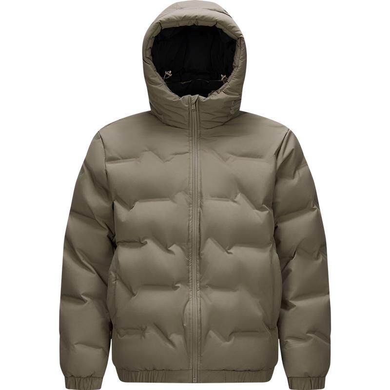 森马防泼水外套无缝压胶羽绒服男