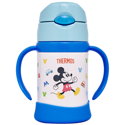 膳魔师儿童不锈钢双耳吸管杯