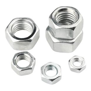 铁白锌六角螺母 镀锌螺丝帽 螺帽大全国标M2M3M4M5M6M10M12-M24