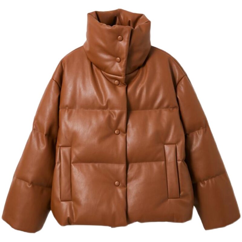 EDGII羽绒服PU皮短款立领 ED202002