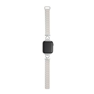 iserisewatch适用iwatchs11手表带s9苹果手表applewatch10爱心磁吸金属硅胶女ultra夏透气SE高级41mm运动创意