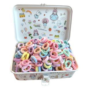 儿童皮筋螺纹发圈宝宝不伤发毛巾圈高弹力小女孩女童扎头发橡皮筋