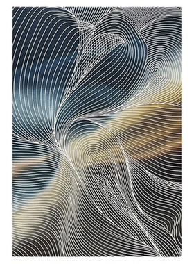 宋代美学玄关手绘油画忒派新中式