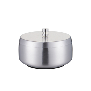 最新款不锈钢烟灰缸带盖加厚耐摔防滑办公室家用酒店土豪金客厅