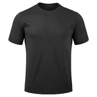 自由兵T400速干圆领黑T恤男夏季冰感透气户外登山跑步短袖训练服