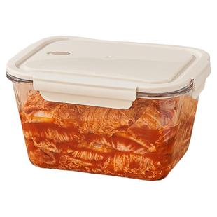 腌辣白菜专用玻璃保鲜盒大容量食品密封盒冰箱收纳盒泡菜专用盒