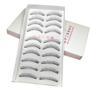 台湾纯手工218假睫毛棉线梗黑梗 日常自然短款裸妆逼真眼睫毛218