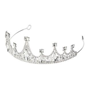 斯纳菲女童公主水晶皇冠头饰儿童生日派对演出头箍环保材质发饰