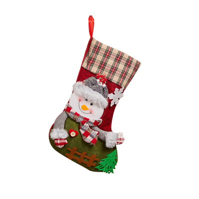 圣诞节装饰品圣诞老人小袜子卡通礼物袋圣诞树装饰挂件创意小礼品