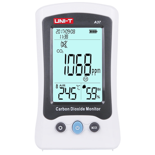 优利德A37二氧化碳检测仪CO2气体浓度超标报警监测仪温湿度测试仪