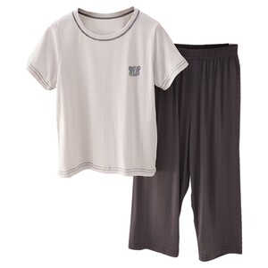 莫代尔儿童睡衣男童夏季薄款男孩女童大童夏天冰丝短袖家居服小孩