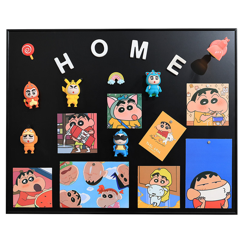 带磁吸电表箱装饰画蜡笔小新卡通电闸配电箱遮挡遮丑黑板挂画壁画