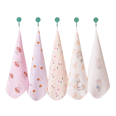 添艾奕生100%纯棉小方巾柔软亲肤