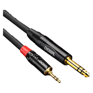 秋叶原3.5转6.5音频线大三芯公对公手机电脑接功放音响调音台音箱电鼓电吉他电钢琴电子琴连接线6.35mm转接头